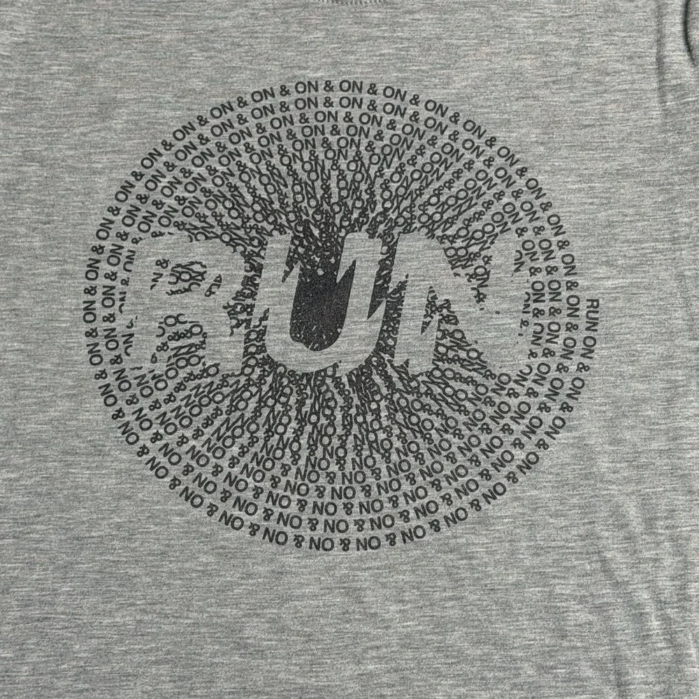 Nike Run Grey T-Shirt Men's Sz Medium Running Sports Tennis Gym Jogging